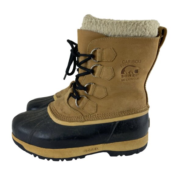 Sorel Other - Sorel Mens Sz 8 Caribou Winter Snow Boots Lined Waterproof Insulated Leather